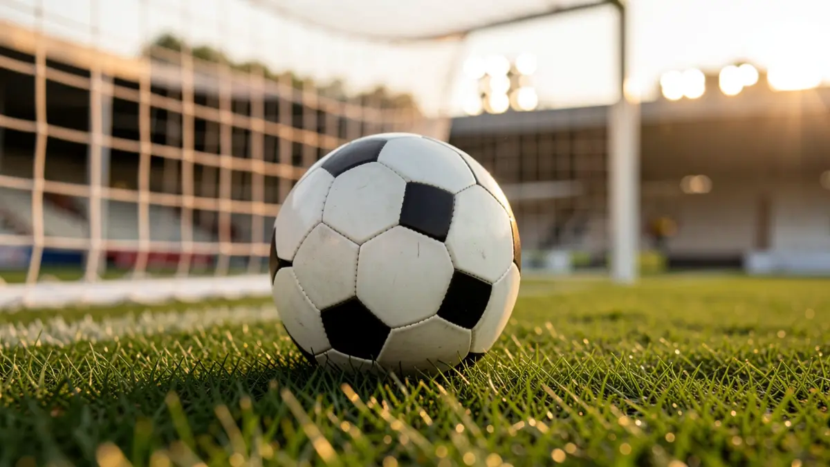 Imatge genèrica d'una pilota de futbol sobre gespa en un estadi.