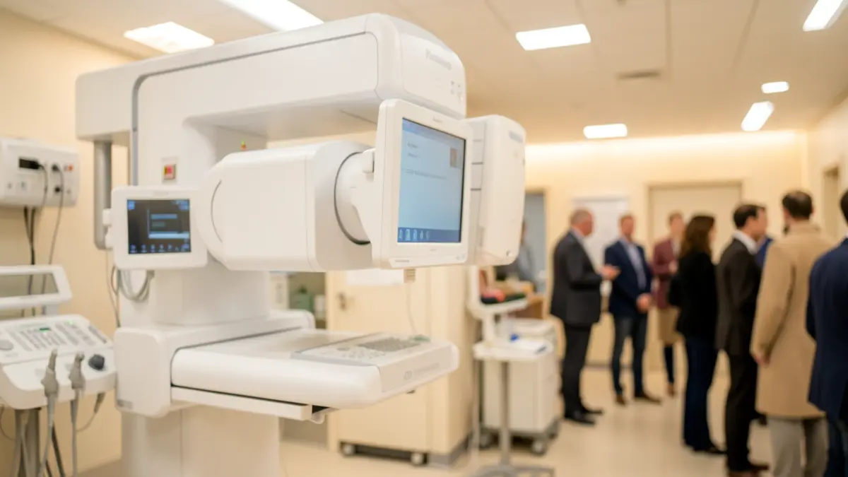Image of a state-of-the-art mammography machine in a hospital.