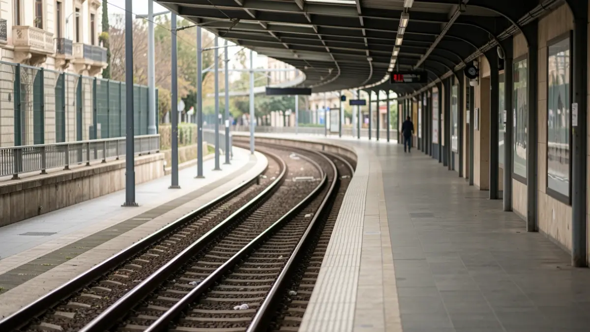 Generic image of an empty metro platform.