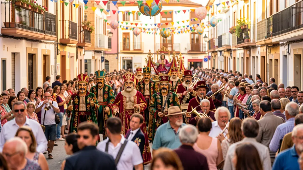 Imagen genérica de un pasacalles de gigantes y cabezudos durante la Fiesta Mayor de Manlleu.