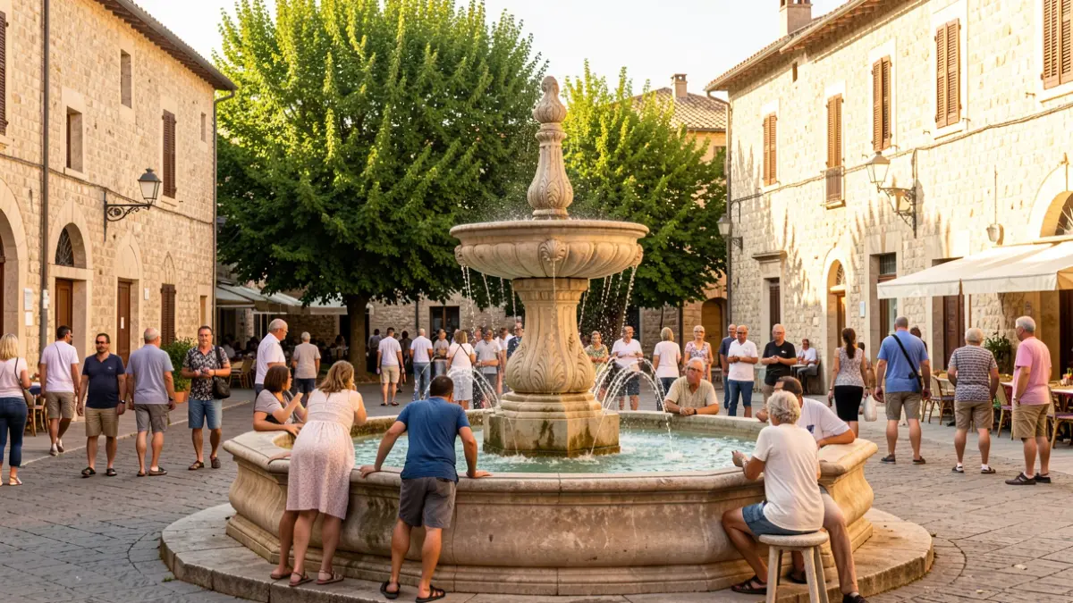 Imatge genèrica de fonts públiques en un dia calorós a Catalunya.