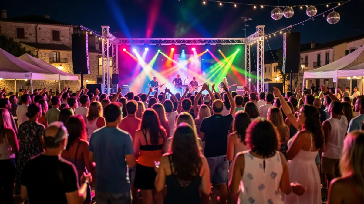 Ambient d'un concert de disco i funk al Festival Porta Ferrada.