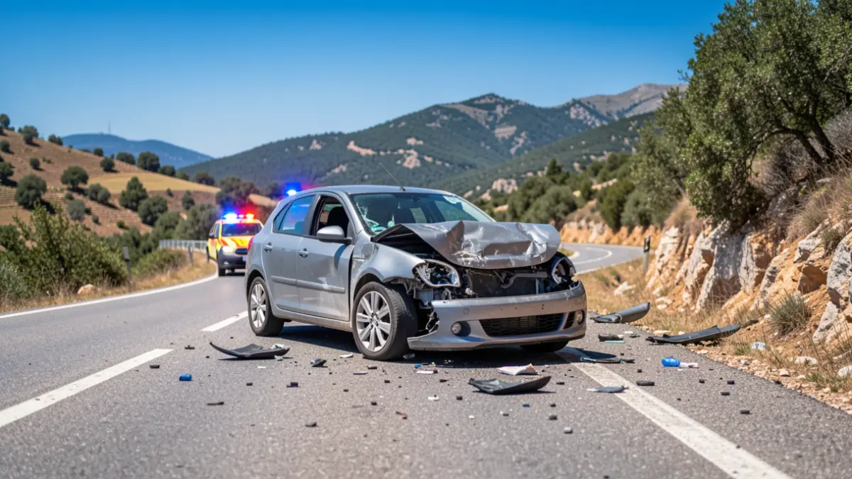 Generic image of a traffic accident in Catalonia.