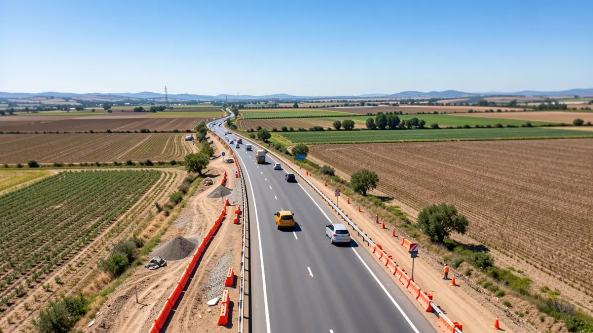 Generic image of roadworks on the A-2 highway.