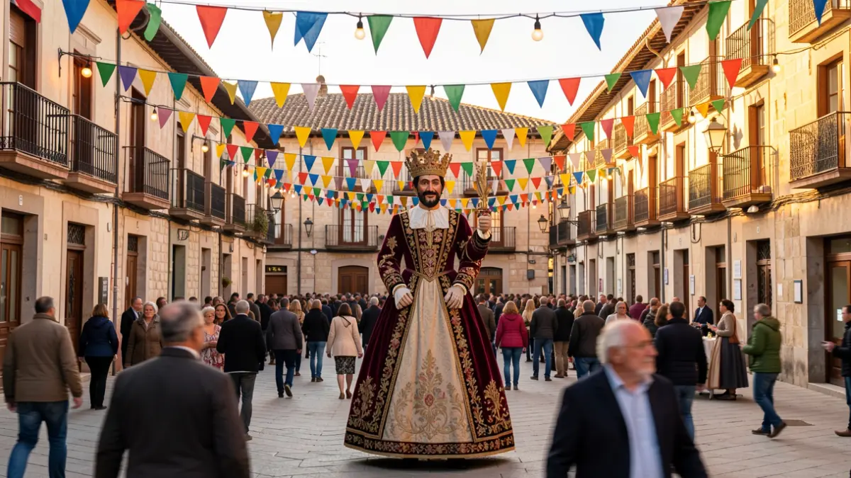 Imatge genèrica d'una festa major a Catalunya amb un gegant.