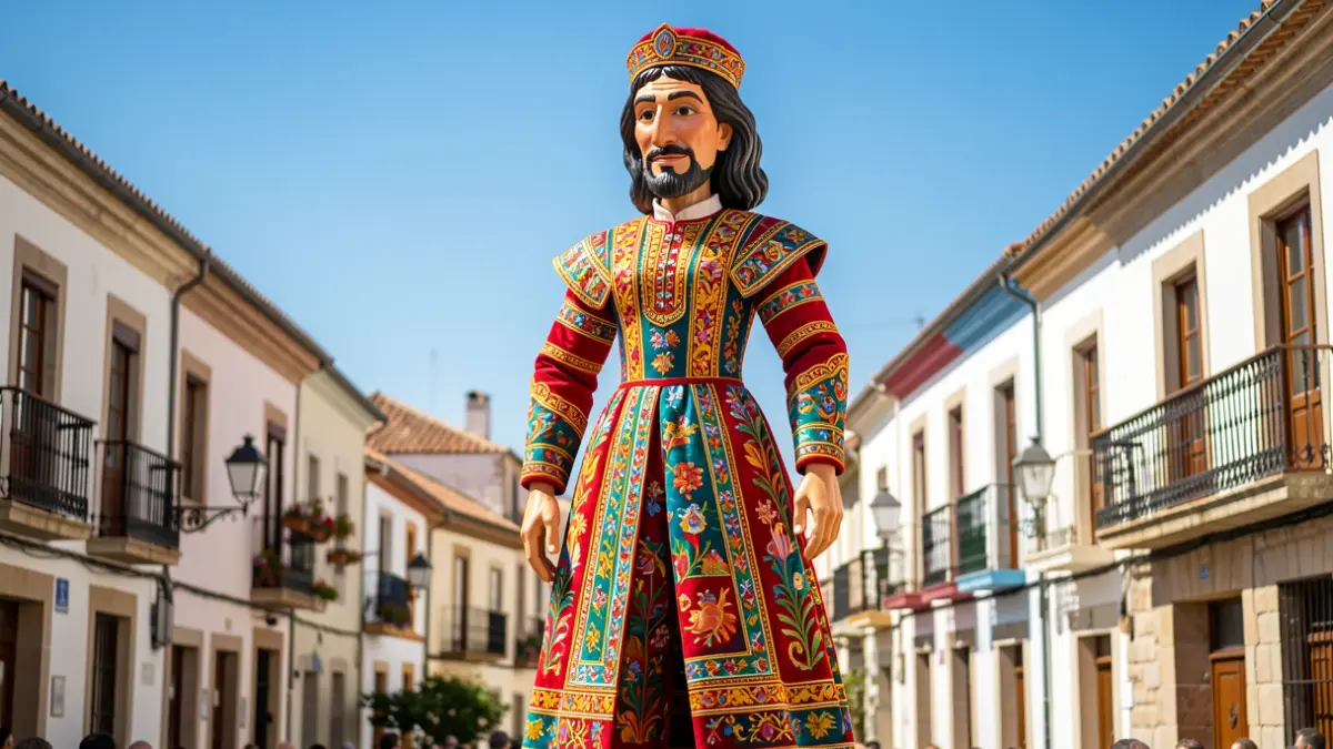 El gegant Lussorio d'Oliana amb vestimenta tradicional sarda.