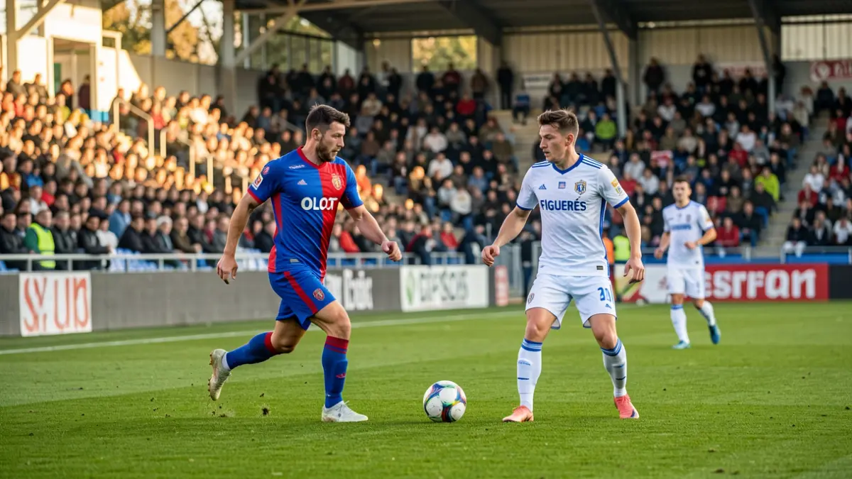 Partit de futbol solidari entre la UE Olot i la UE Figueres.