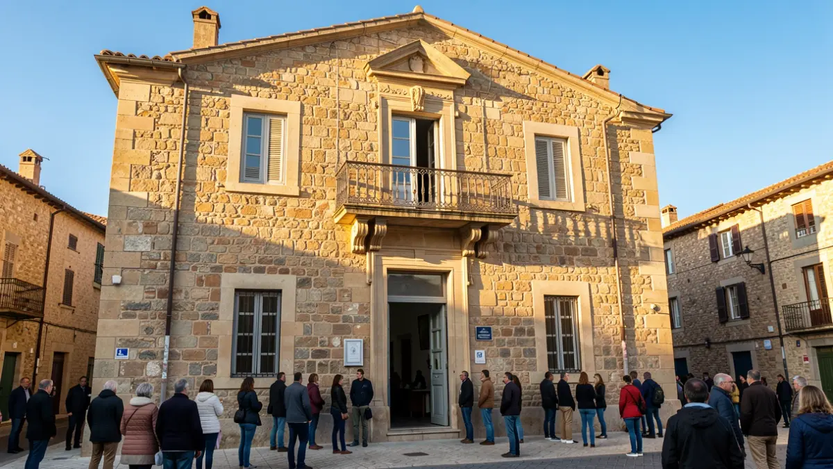 Ajuntament de Palafrugell amb llum de tarda.