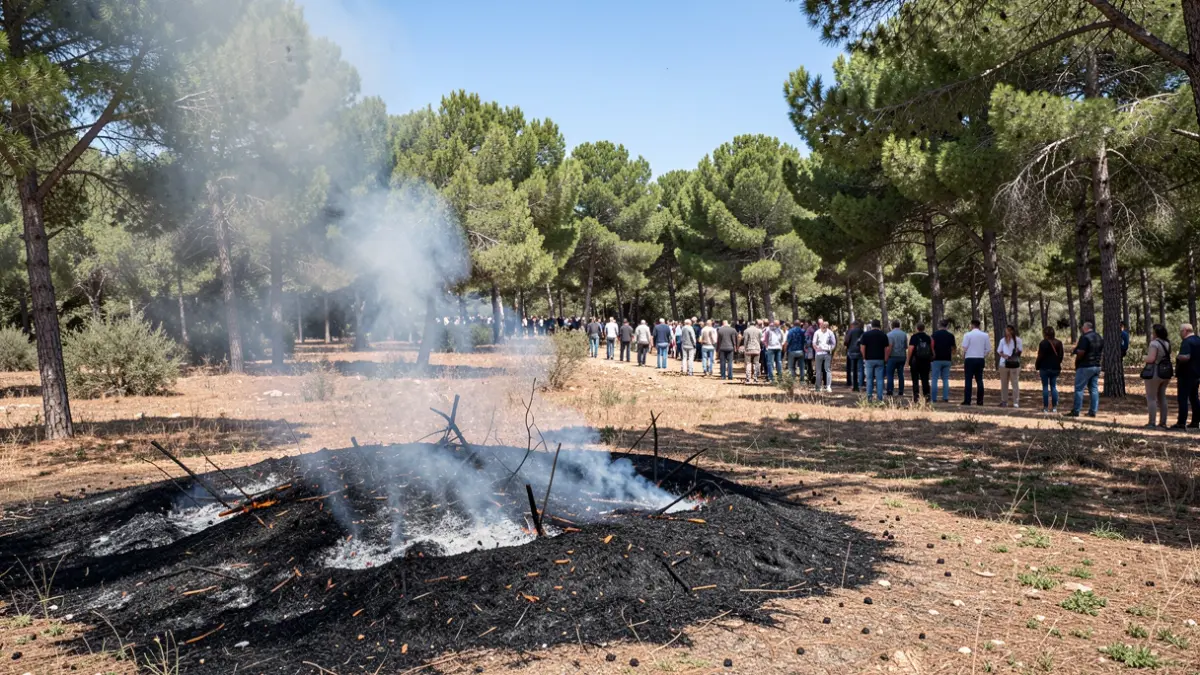 Imatge genèrica d'un petit incendi forestal.