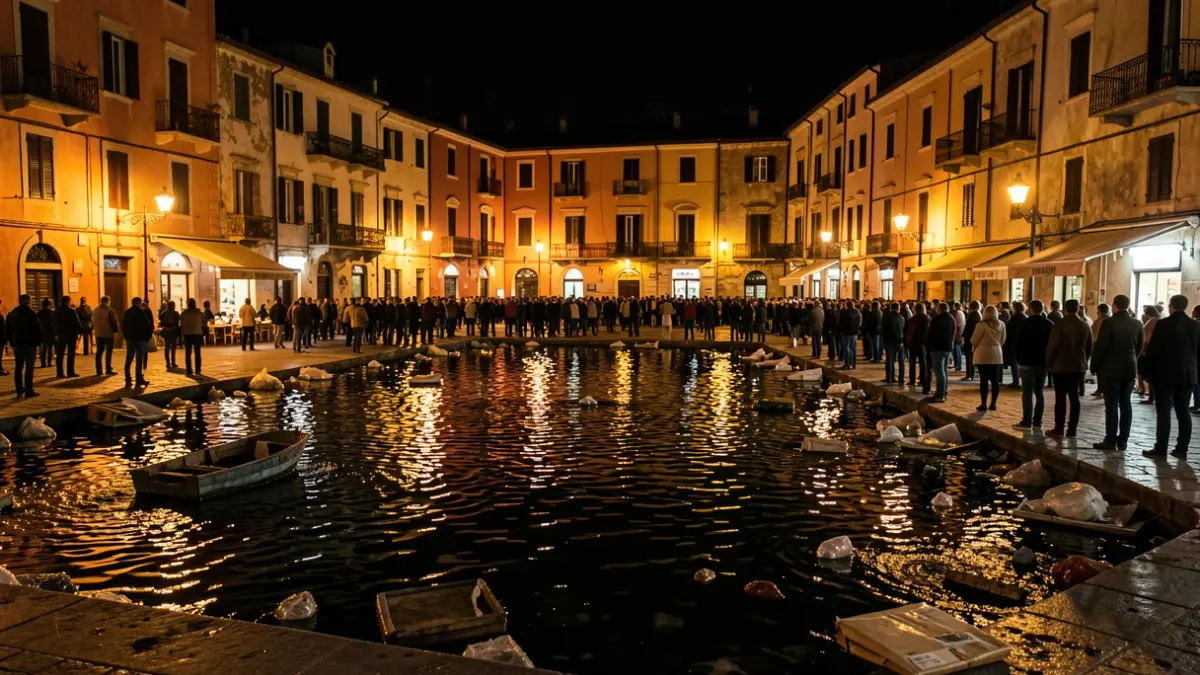 Carrers inundats al litoral del Vendrell per les pluges torrencials.