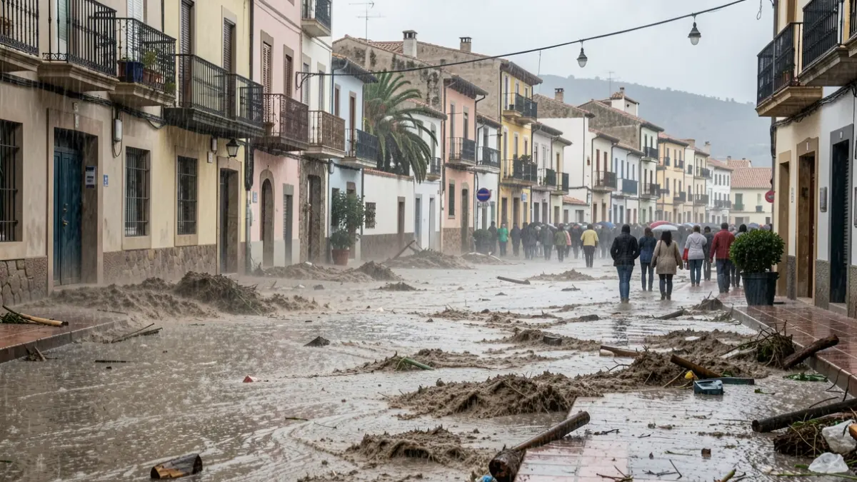 Imatge genèrica d'una riuada a la costa catalana.