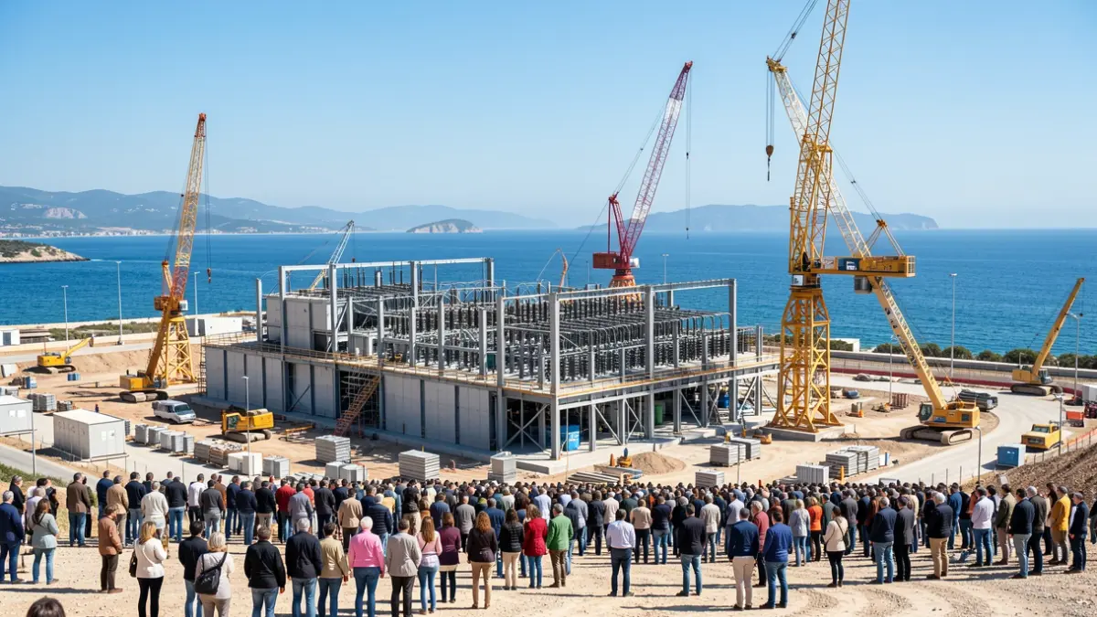Obras del centro de distribución y control eléctrico en el Port de Tarragona.
