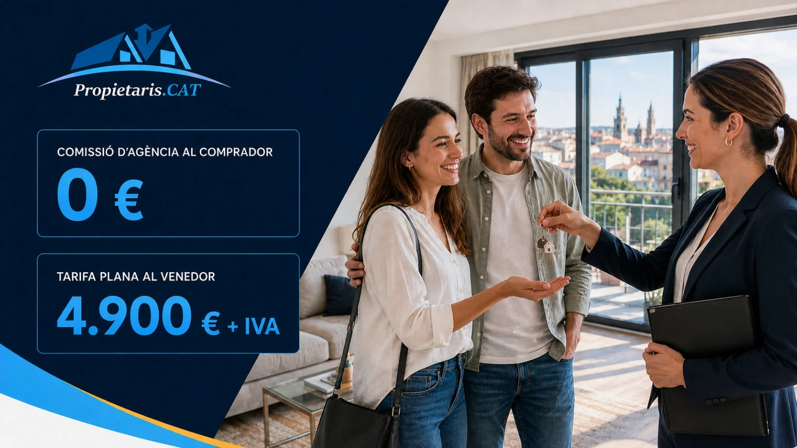 Propietaris.Cat impulsa nou model immobiliari: 0 € de comissió al comprador i tarifa plana de només 4.900 € al Venedor