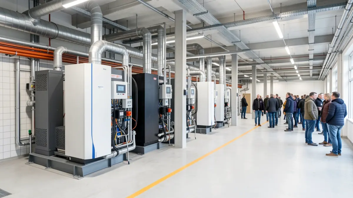 Renovated boiler room at the Fornàs Sports Center in Valls.