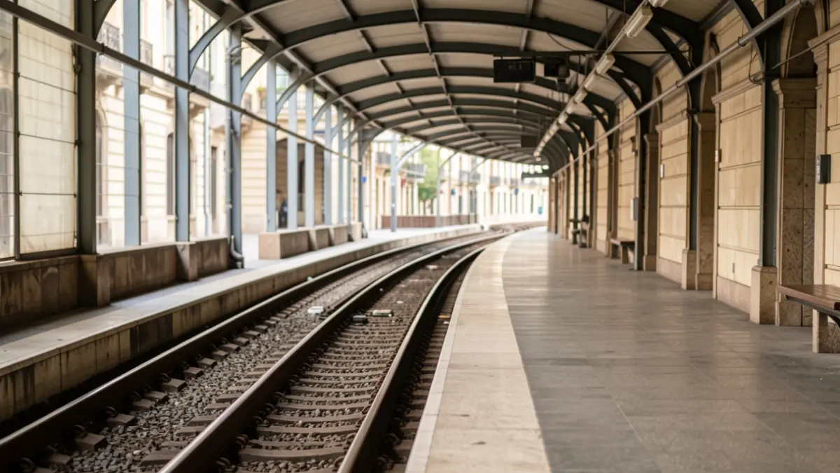 Generic image of an empty metro platform in Barcelona.