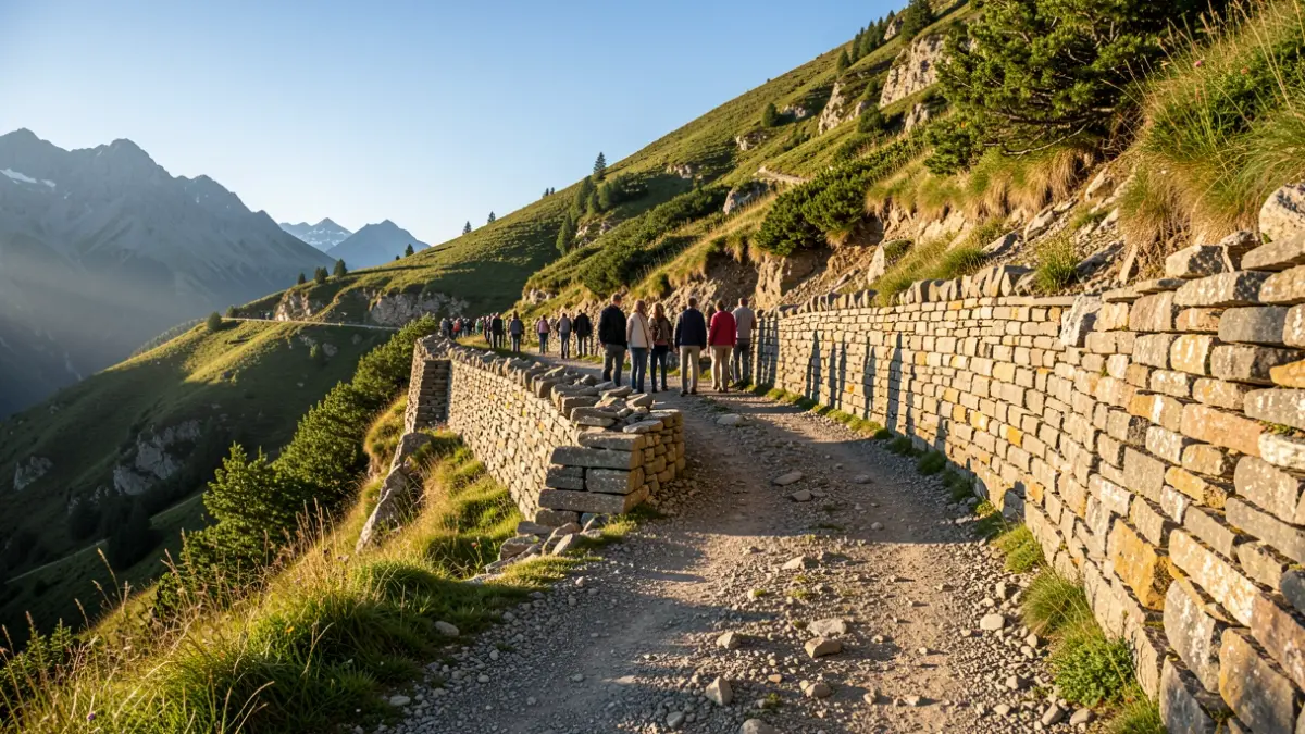 Imatge genèrica de tècnica de construcció amb pedra seca.