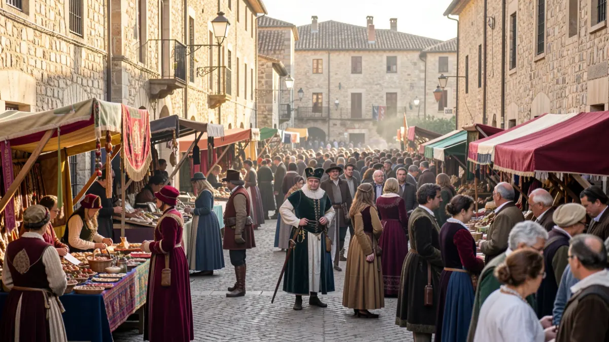 Imagen genérica de un mercado medieval en Cataluña.