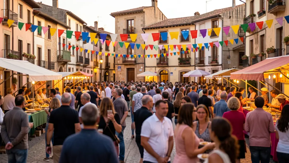 Imatge genèrica d'una festa major a un poble català amb ambient festiu.