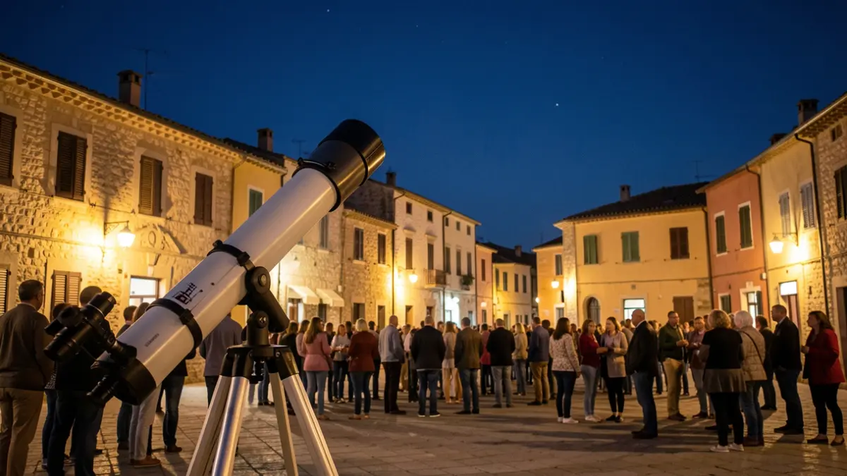 Imatge genèrica d'un cel nocturn amb una zona d'observació per a un esdeveniment astronòmic.
