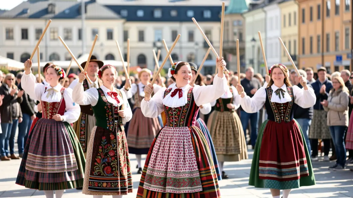 Dancers from Esbart Albada of Tàrrega performing in Stockholm.