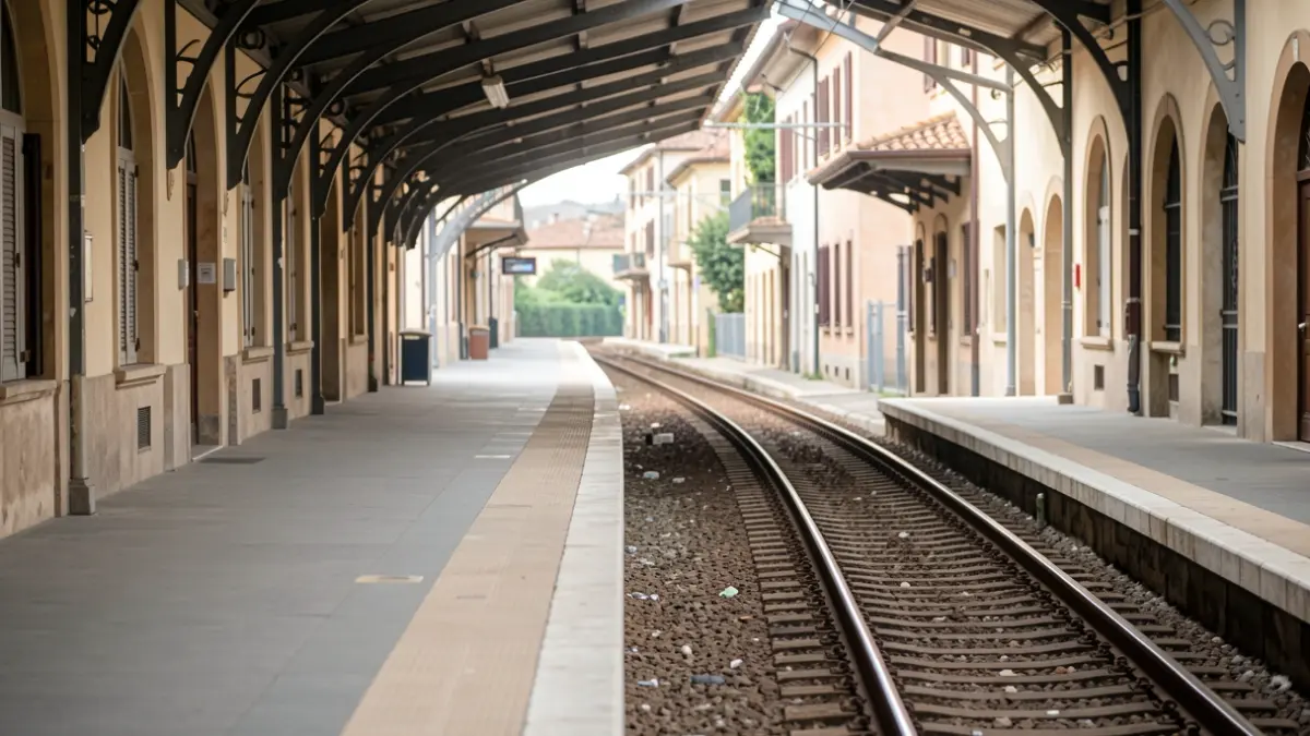 Imagen genérica de un andén de tren vacío.