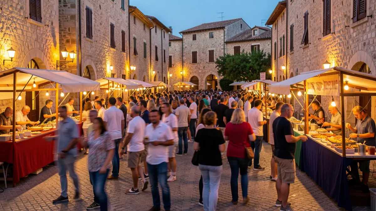 Generic image of a street festival in Tortosa with music and family activities.
