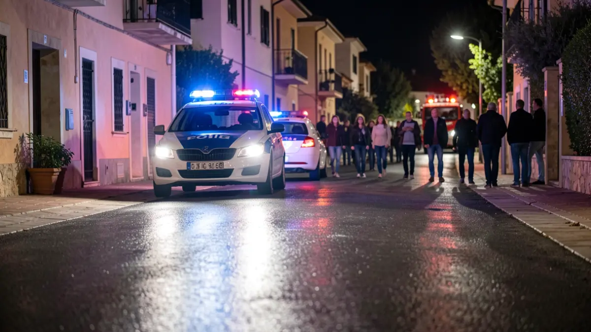Imagen genérica de luces de emergencia reflejadas en una calle urbana.