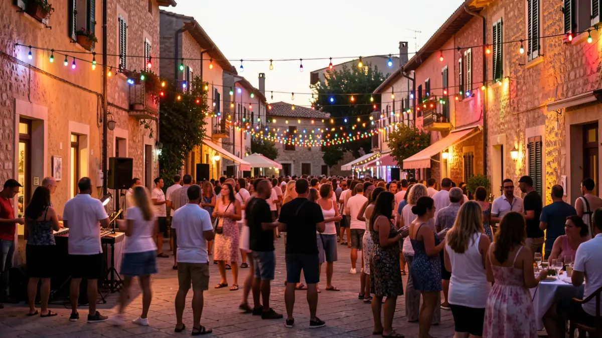 Generic image of a town festival in a Catalan village.