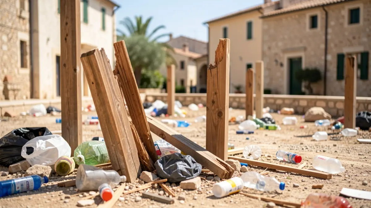 Generic image of vandalism in a motorhome area.