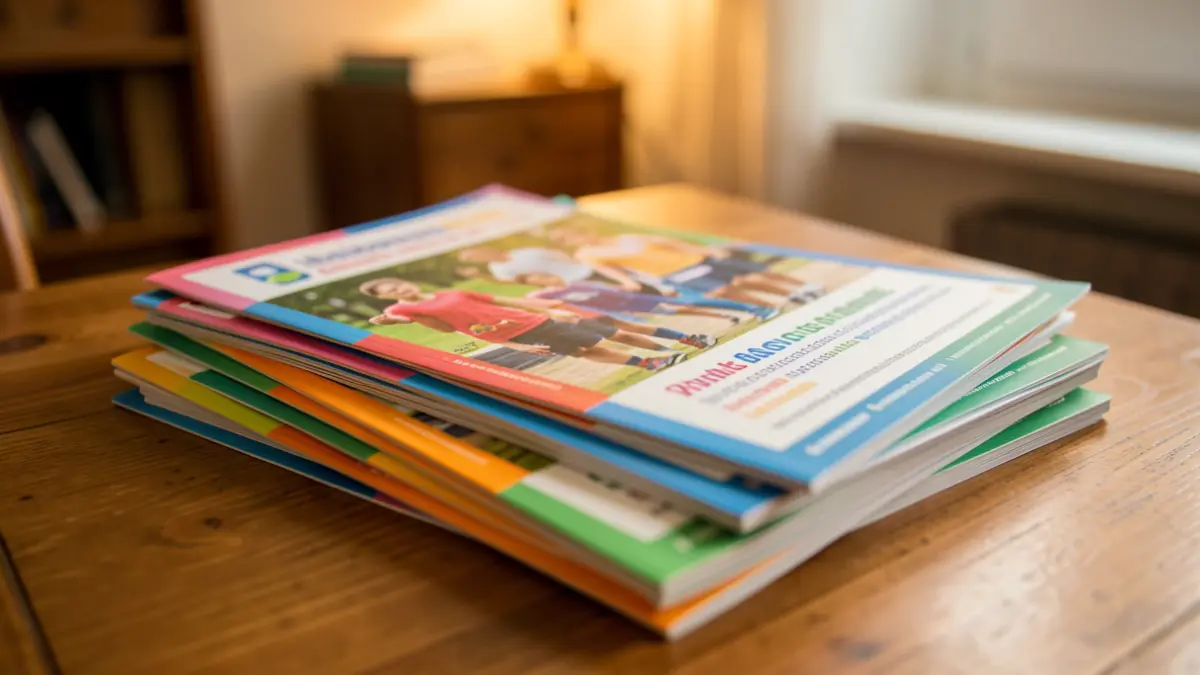 Generic image of informational brochures about youth activities.