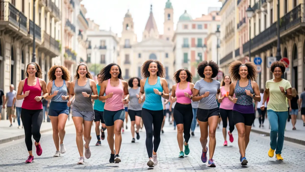 Generic image of women participating in a popular race in Barcelona.