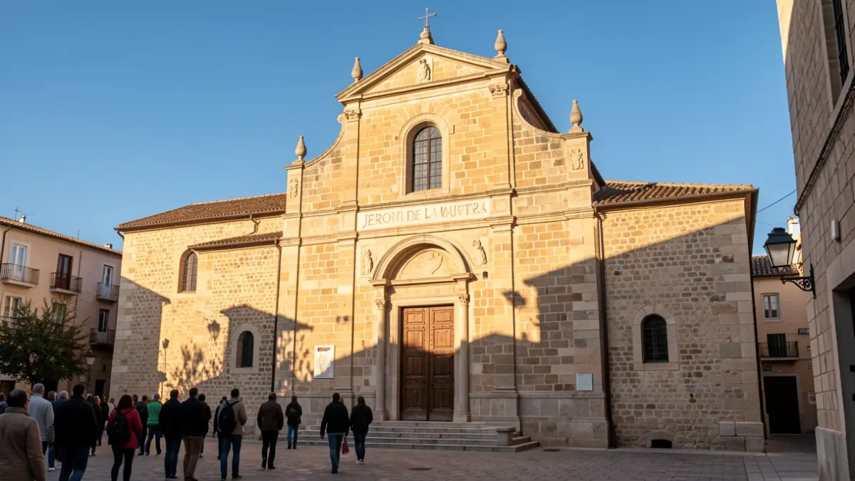 Fachada del monestir de Sant Jeroni de la Murtra a Badalona.