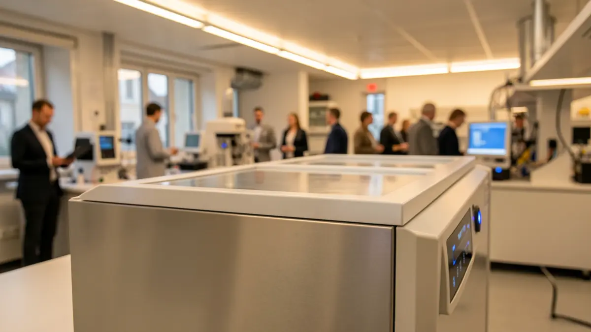 Imatge genèrica d'un ultracongelador d'alta tecnologia en un laboratori.