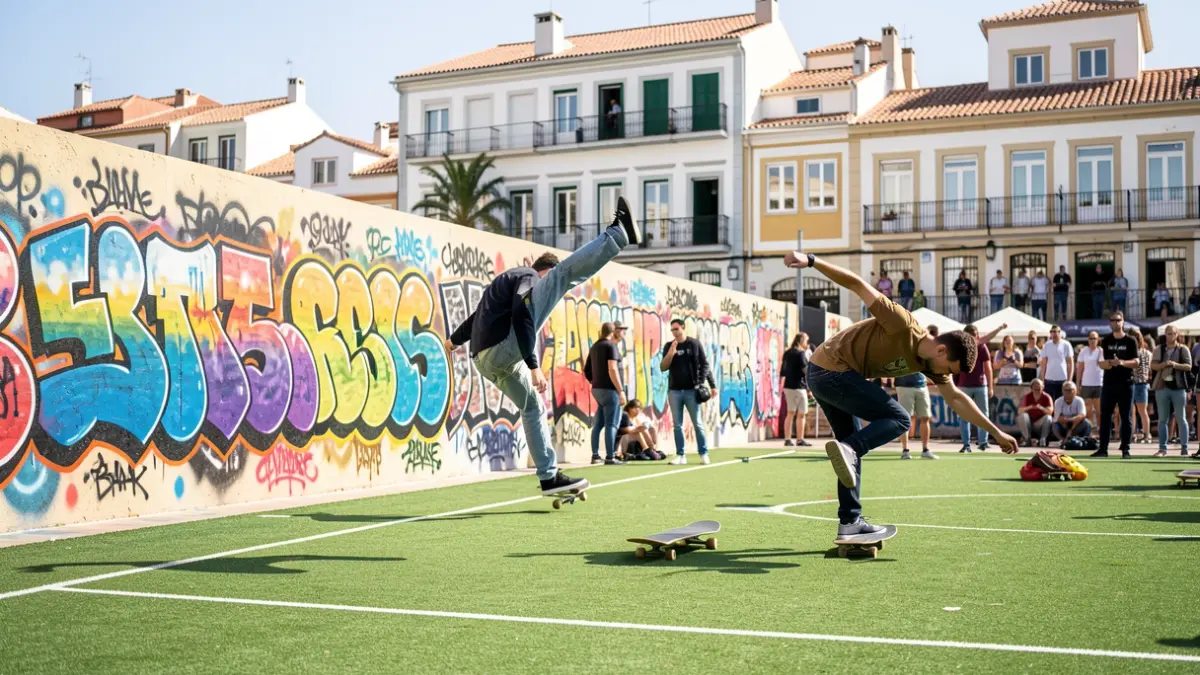 Generic image of an urban art festival in Blanes with graffiti and dance.