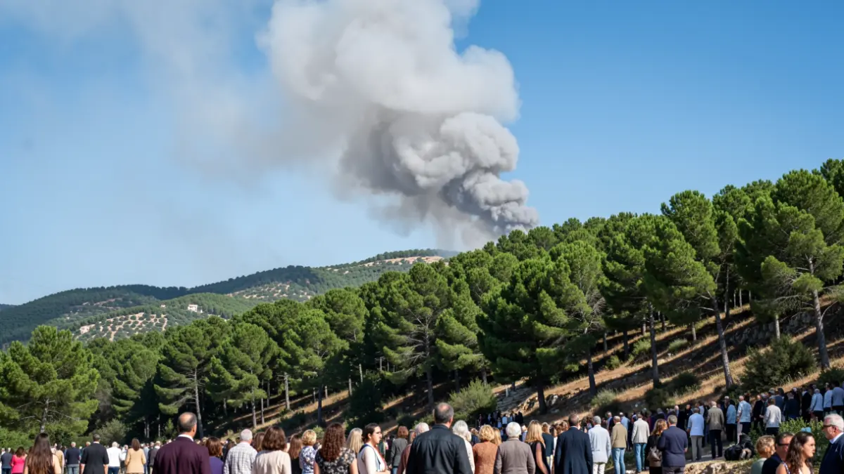 Imatge genèrica de fum sobre un paisatge mediterrani.