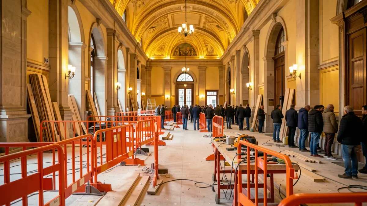 Generic image of construction work in a public building.