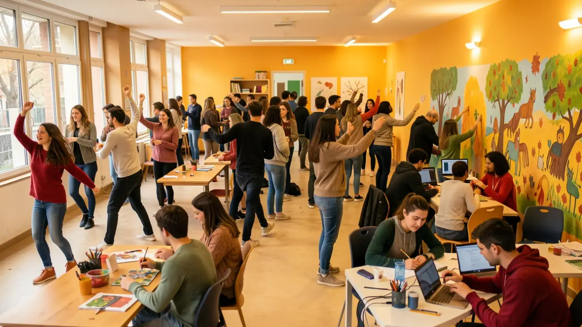Young people participating in various cultural and leisure activities in Cambrils.