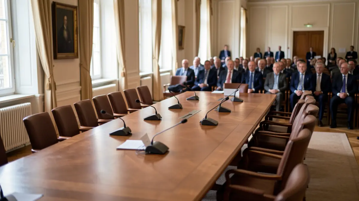 Generic image of a meeting room with a long table and chairs.