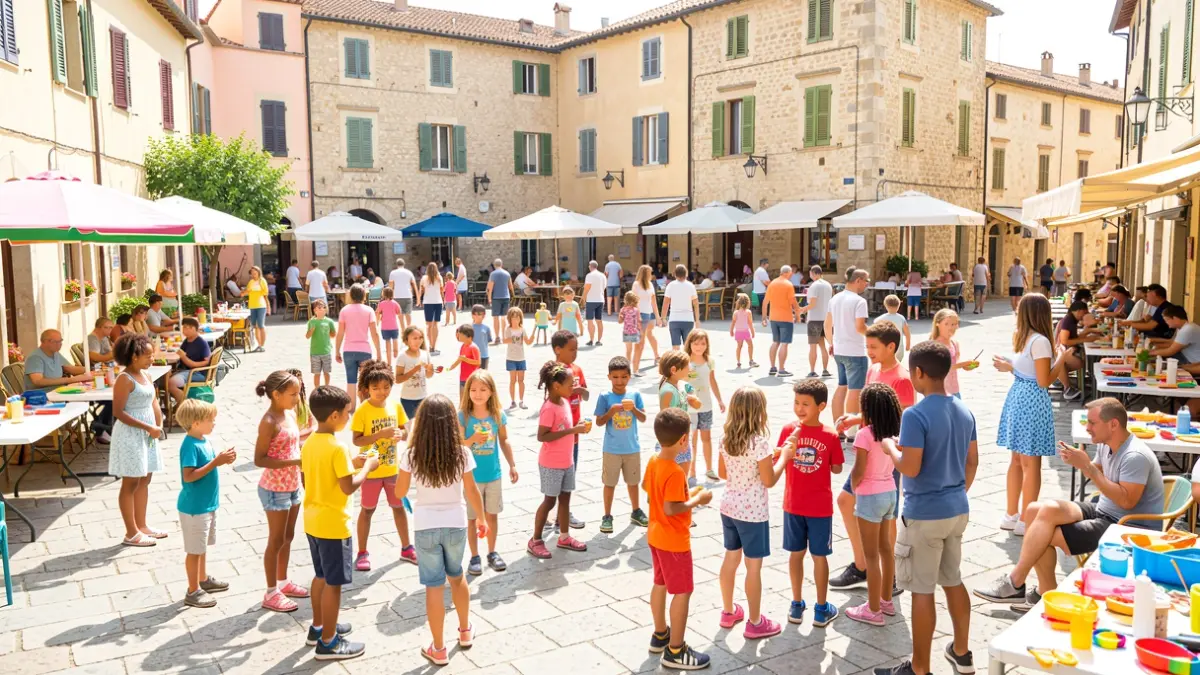 Nens i joves participant en activitats d'estiu a Vilafranca del Penedès.