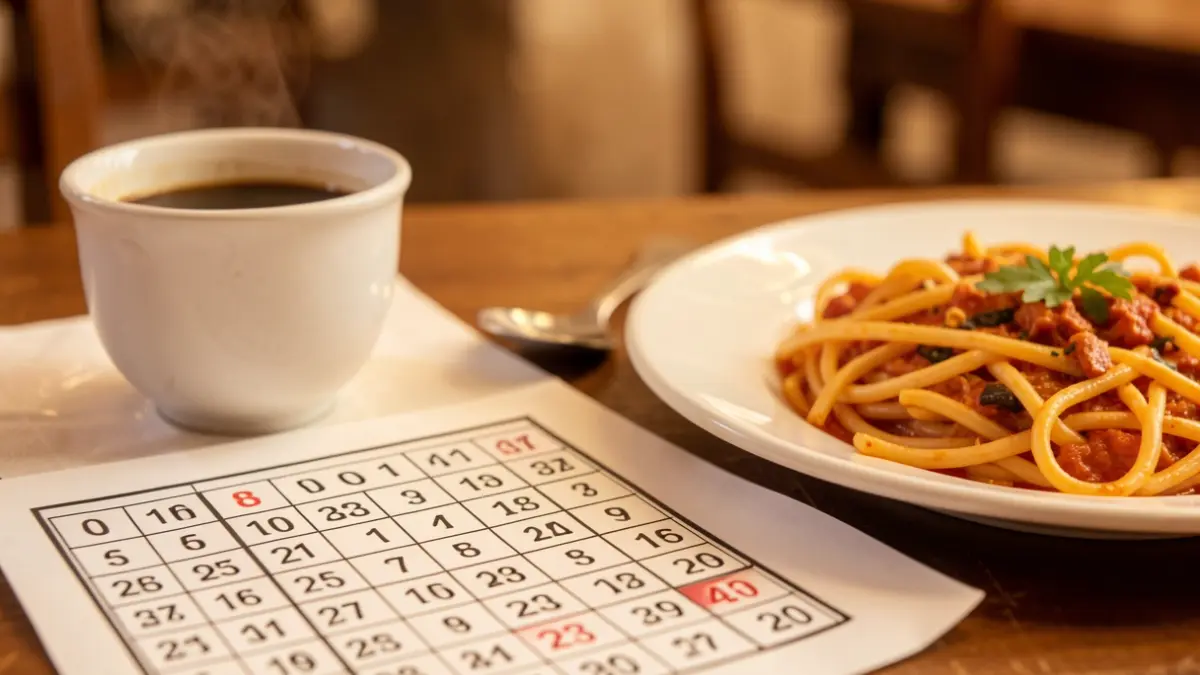 Image of a fideuá and a bingo card, elements of the Senior Citizens' Week.
