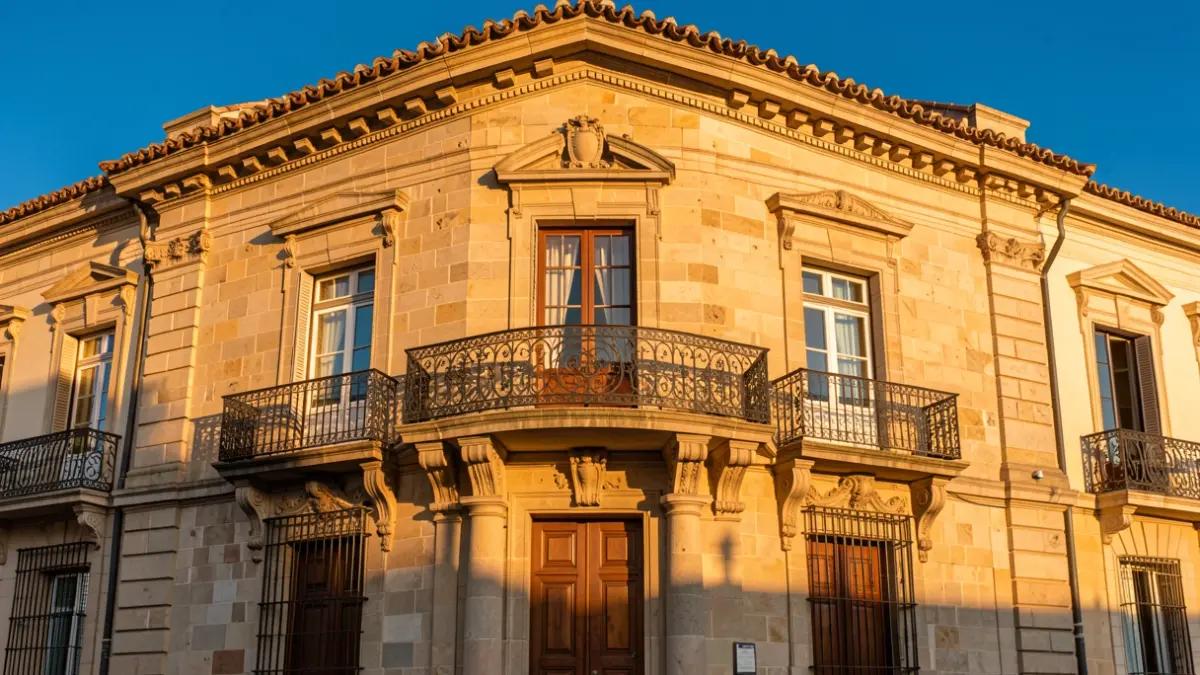 Facade of the Castelló d'Empúries Town Hall building.