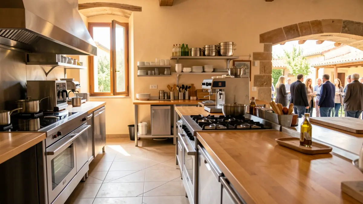 Imagen genérica de una cocina comunitaria moderna y bien equipada.
