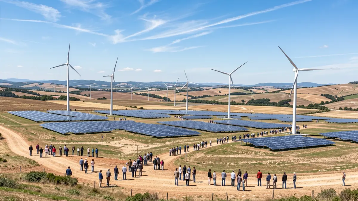 Generic image of a Catalan landscape with renewable energy installations.