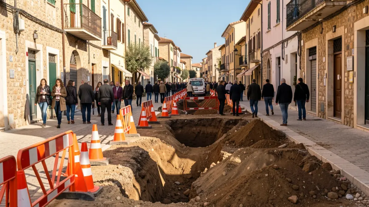 Imatge genèrica d'obres en una ciutat mediterrània.