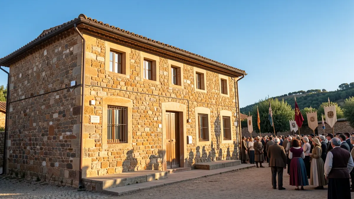 Generic image of a rural school building in Catalunya.