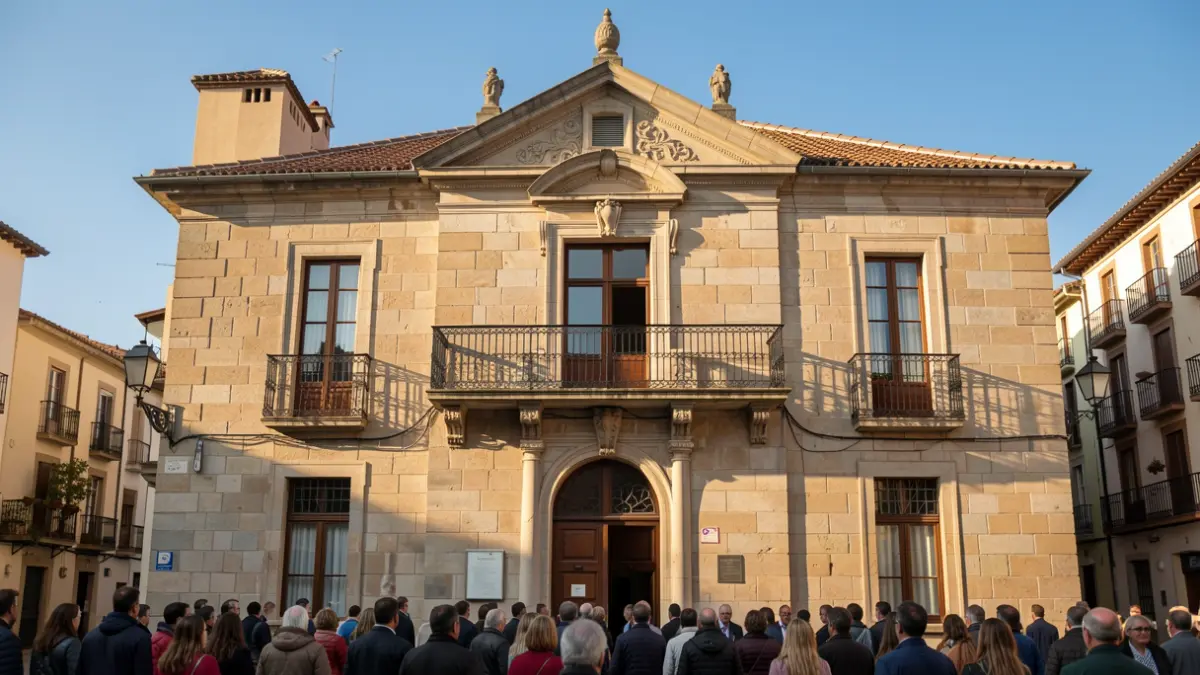 Imagen genérica de un ayuntamiento de Catalunya con luz de tarde.