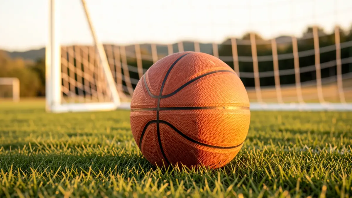 Generic image of a basketball on grass.