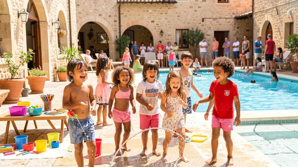Children enjoying summer activities at the Sedó summer camp.