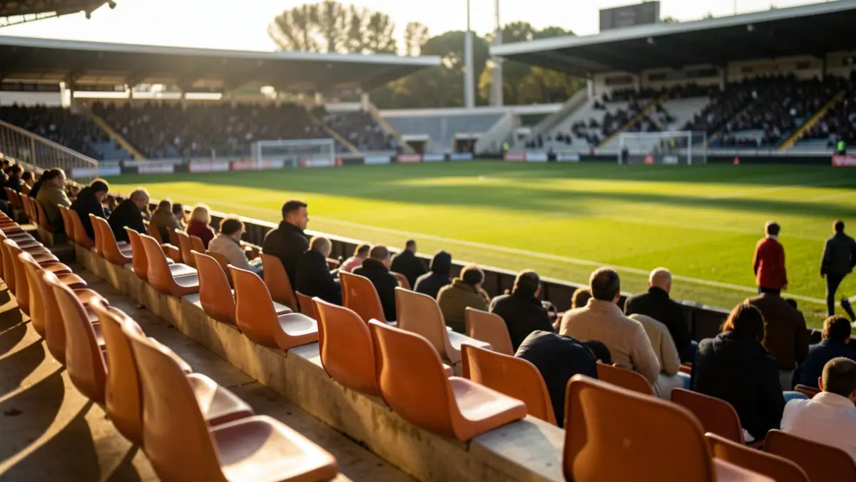 Generic image of an empty football stadium in Catalunya.