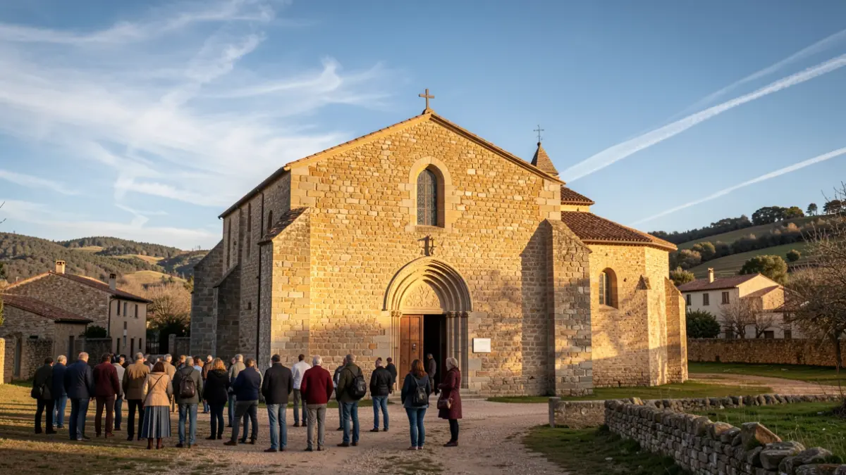 Imagen genérica de una iglesia de piedra en el Lluçanès.